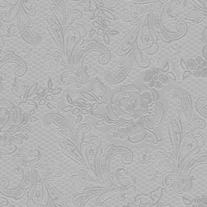Table Runner Silver Embossed
